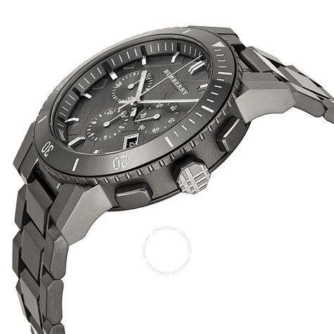 burberry chronograph watch gunmetal